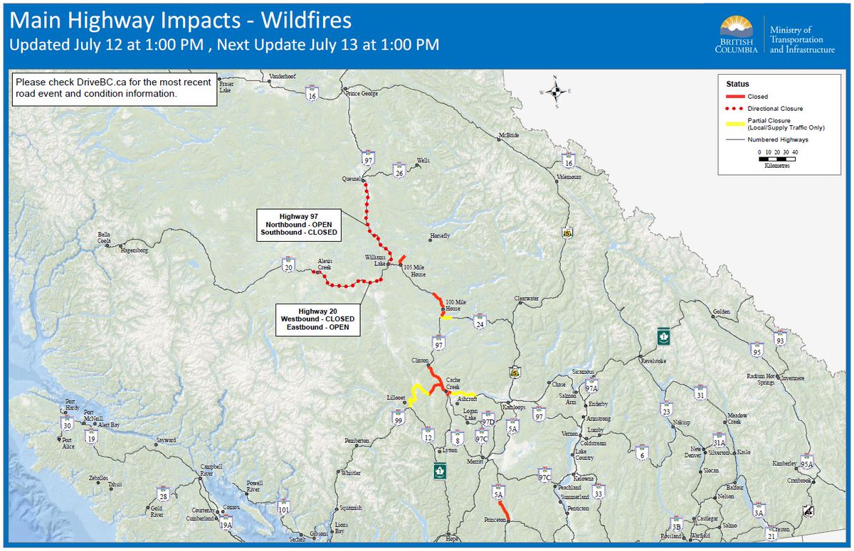 Map Of Bc Highways Bc Transportation On Twitter: "Here's A #Bc Highways Map To Help You Avoid  #Bcwildfires Closures Https://T.co/716Yikcucy Https://T.co/5Qwov3Nd6Q" /  Twitter