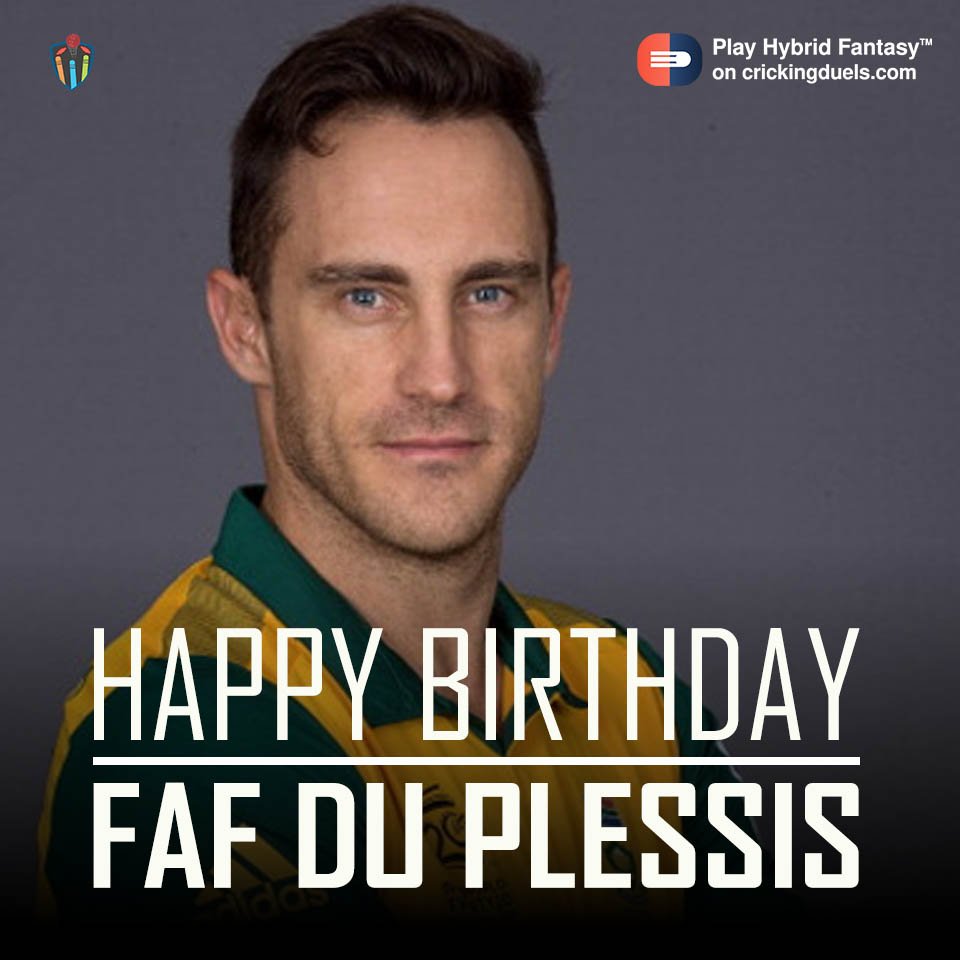 Happy Birthday Faf du Plessis. The South African cricketer turns 33 today. 