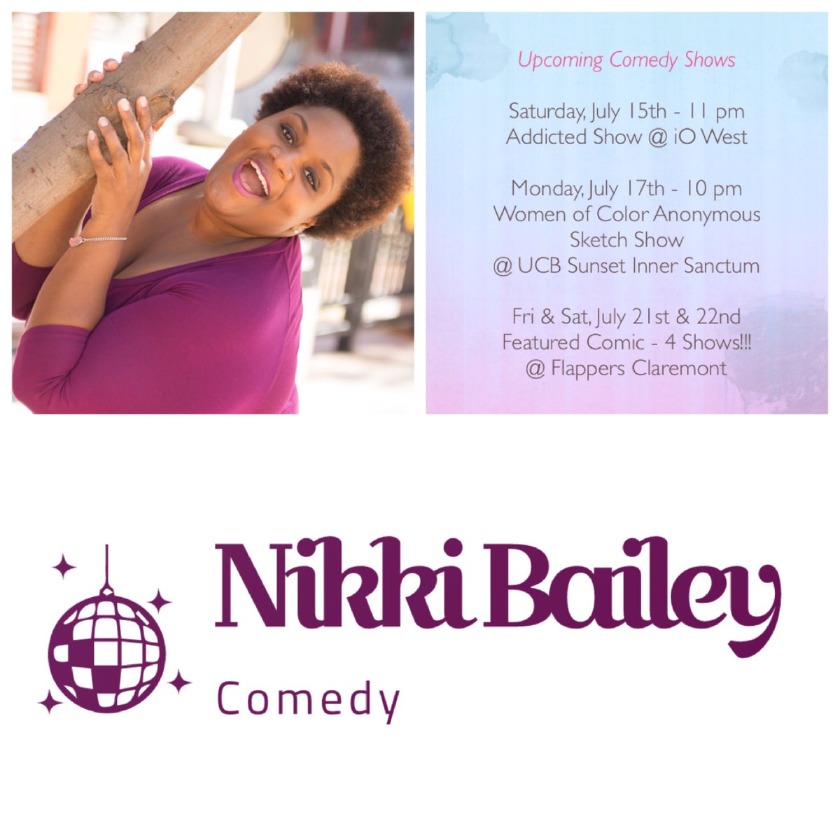 Soulnik's tweet photo. Here are my upcoming comedy dates! COME THROUGH, BOO!!! https://t.co/O4xK6pEz76