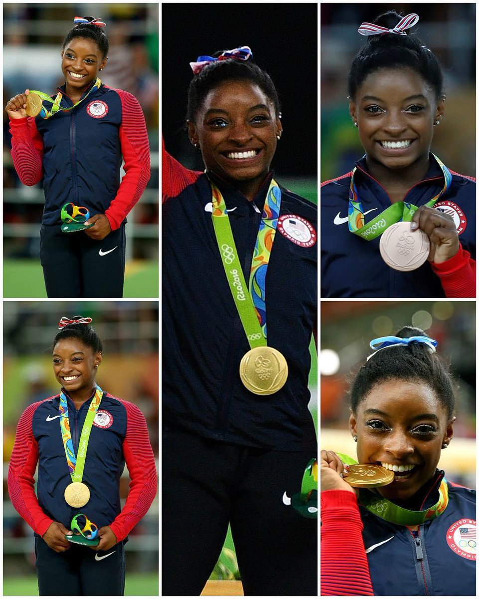 Simone Biles Keeps Racking Up The Hardware 5 Total Medals At Rio Olympics 4 Gold Medals Espy Winner For Best Female Sportscenter Scoopnest