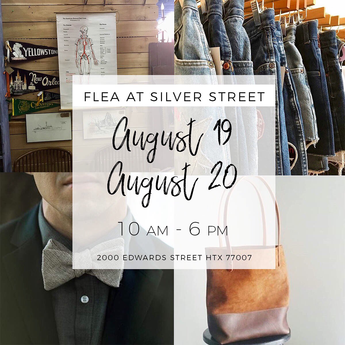 Fleaatsilverst's tweet photo. Get ready! The #summerflea is coming in August! #shophouston #shoplocal #handmade #vintage #silverstreetstudios https://t.co/sne0zdXrF5