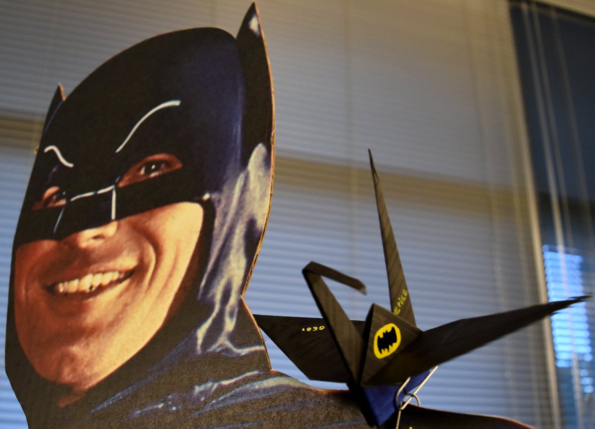 CiscoCranes's tweet photo. My late tribute to the late dark knight. Rest in peace. #adamwesttribute #AdamWest #OriginalBatman #WeAreCisco #PaperCranes https://t.co/vjwl65Znyg