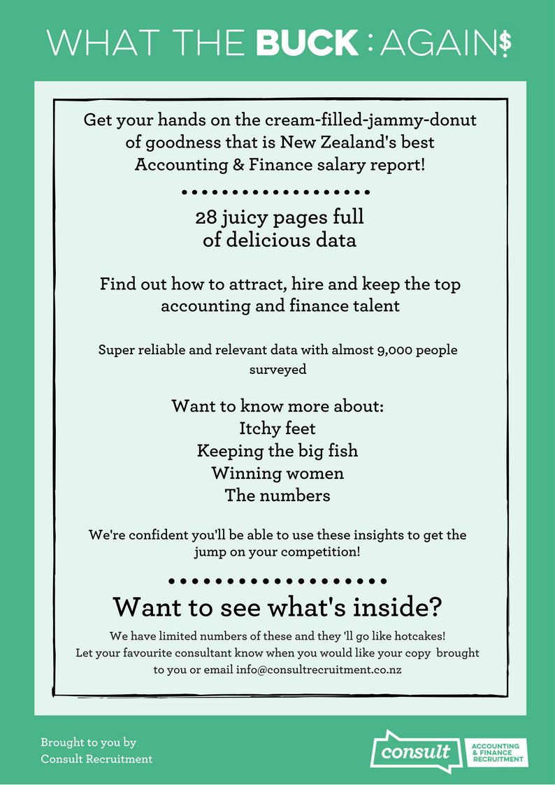 CatherineHalse's tweet photo. #whatthebuck #salarysurveypublication #salariesinauckland #finance #accounting #financecareers #aucklandjobs https://t.co/gCGVI2MSX0