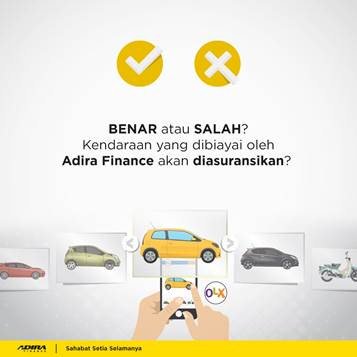 Jawab dengan format seperti ini: Jawaban (spasi) Mention lima teman kamu + Mention Adira Finance (spasi) hashtag #KuisAdiraFinance