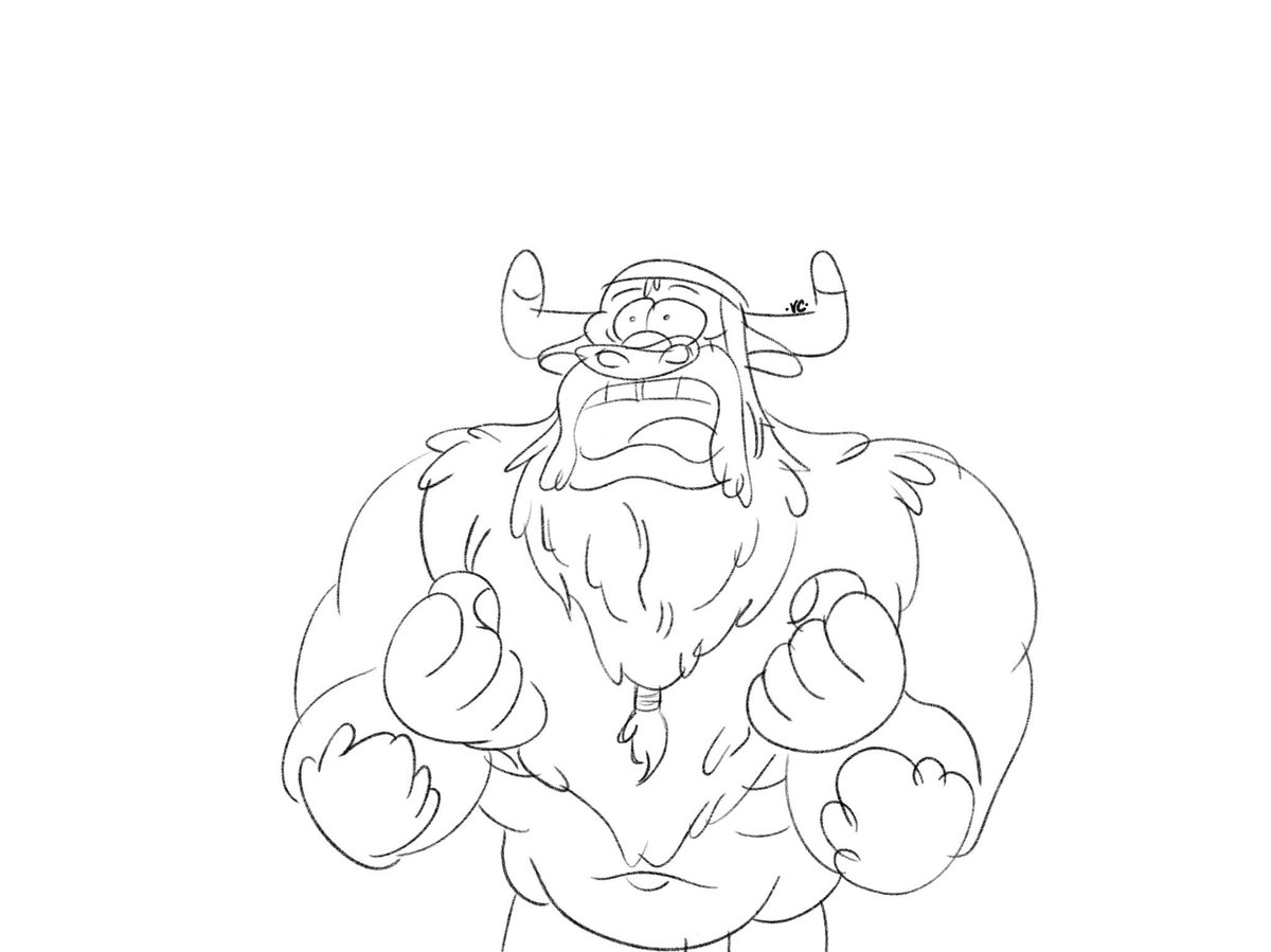 VictorSwCerny's tweet photo. #LongDay. Most of it sitting in #LATraffic. Here's a quick #sketch of Chutzpar the #Manotaur from #GravityFalls ๐ https://t.co/RL8b6hFrlr
