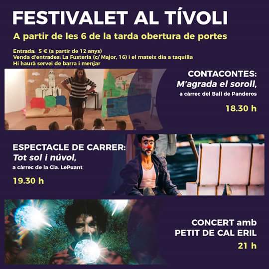 fmelvendrell's tweet photo. FESTIVALET AL TÍVOLI: Espai per gaudir d’espectacles i música en horari pensat per a públic familiar.
@BALLdePANDEROS @petitdecaleril https://t.co/4SEXIqfAtb