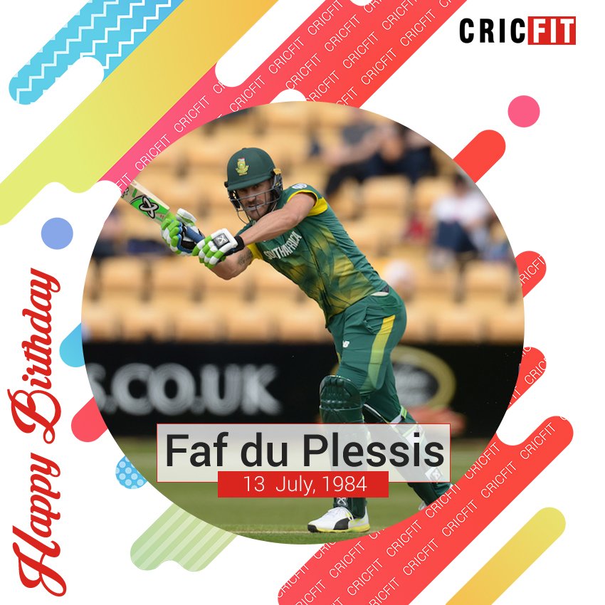 Cricfit Wishes Faf du Plessis a Very Happy Birthday! 