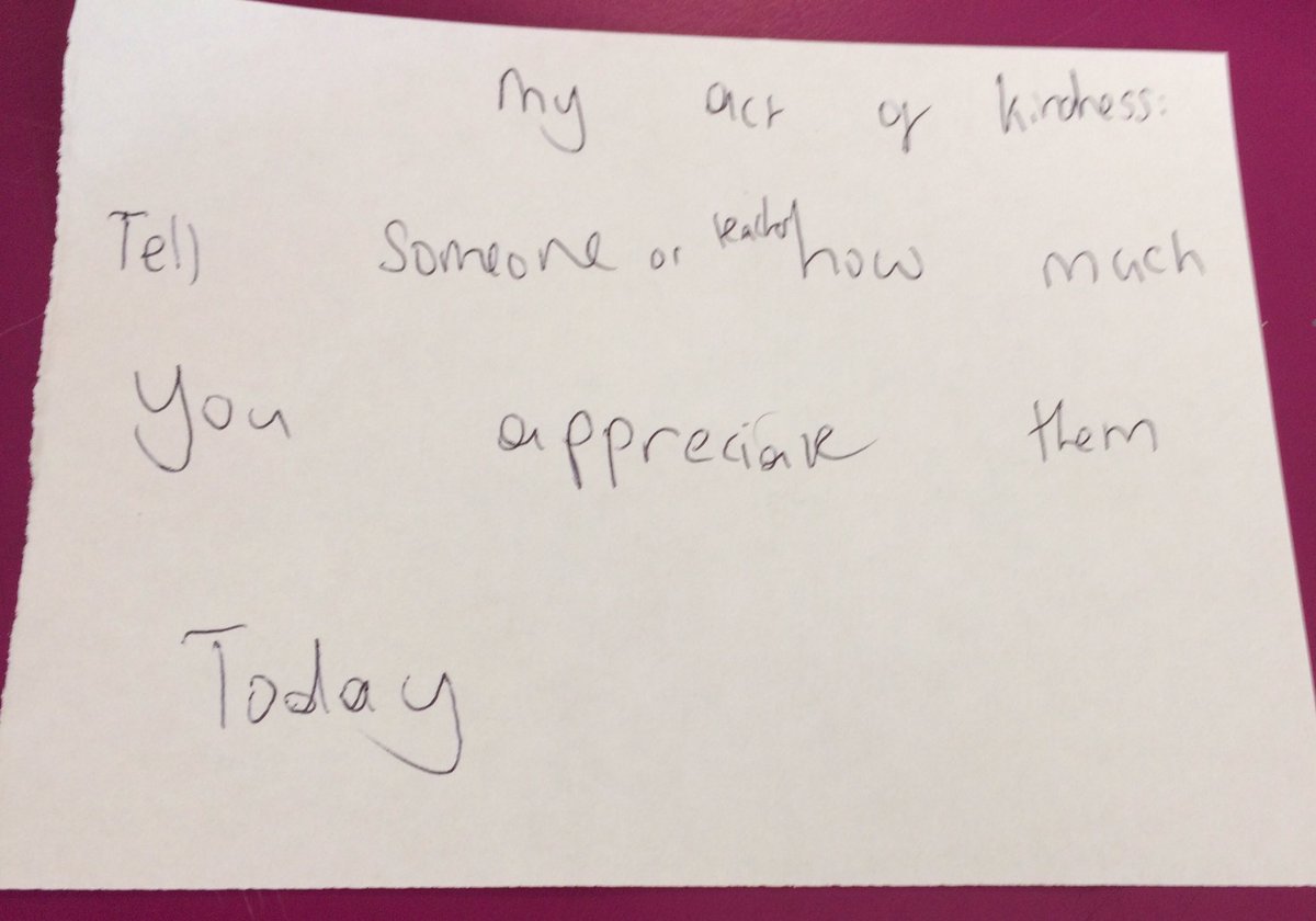 HAArtists's tweet photo. @HammersmithAcad Random acts of kindness from 8A, pass on an act of kindness today! #reciprocity #BeKind https://t.co/U1ZwCIGHLx