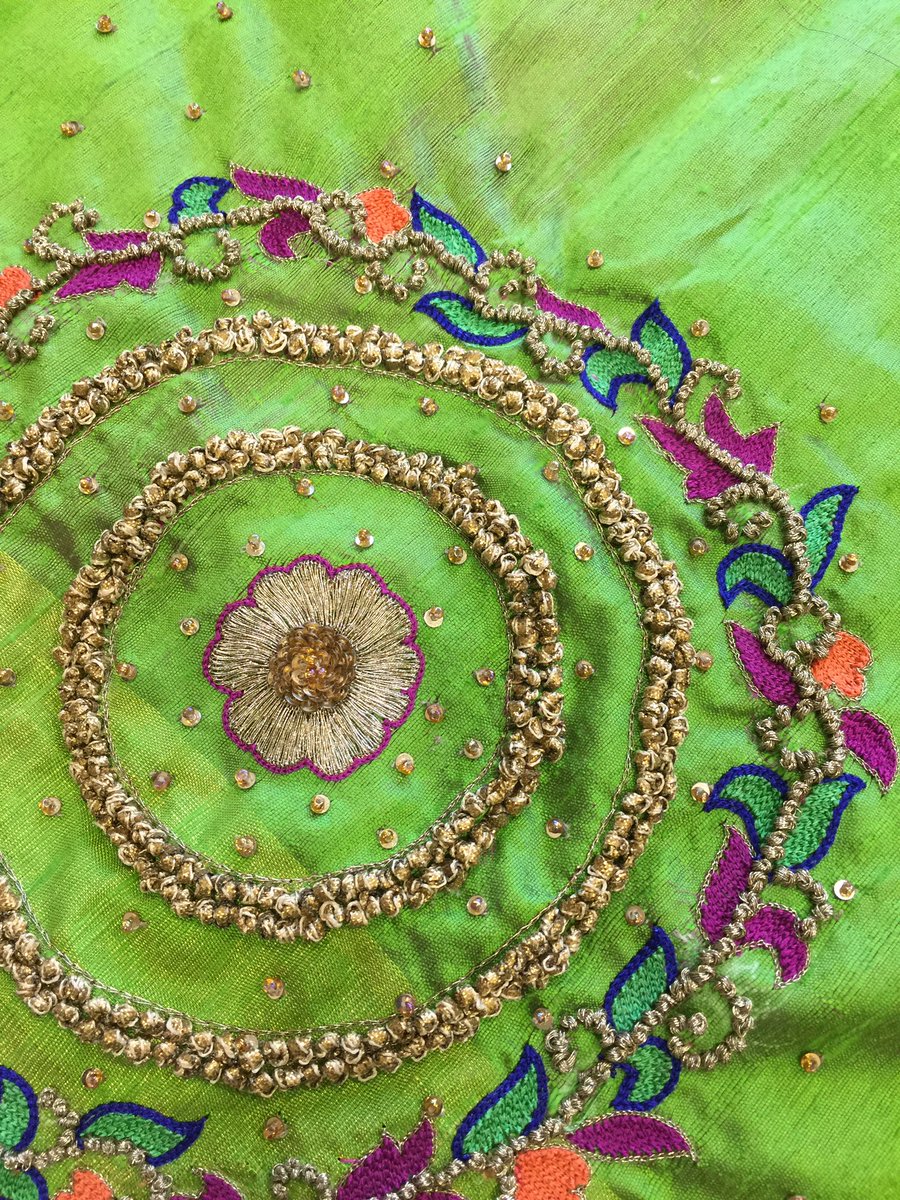 #aatmik #handmade #embroidery  #intricatedetails  #vibrant ... Loving it #indiancrafts