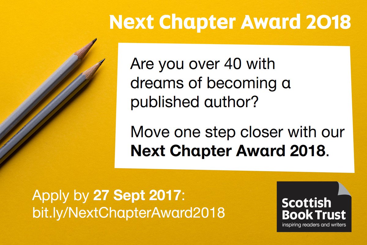 Are you over 40 with dreams of becoming a published author?
Move one step closer with our Next Chapter Award 2018: bit.ly/NextChapterAwa….