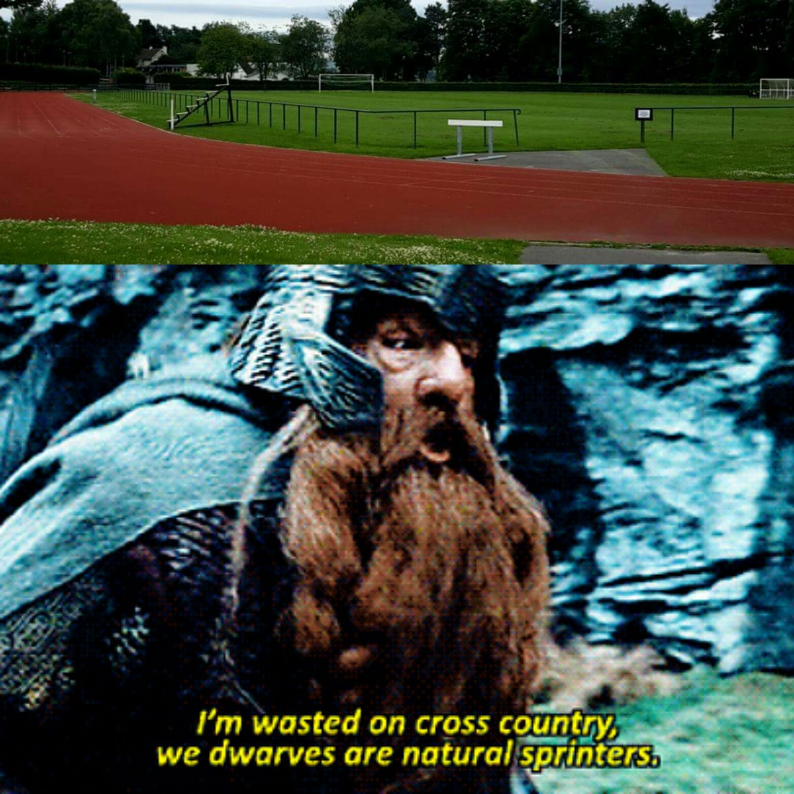 Jenni connelly on X: Day one of sprint training and no matter what Gimli  says us dwarves are not natural sprinters!!!  / X