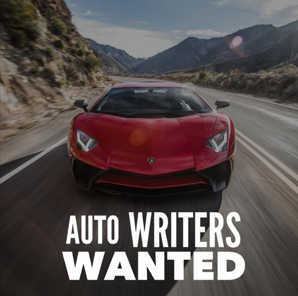 AUTO writers WANTED for new project/platform. 🏎 Immediate work ($$) Please contact james@carhoots.com for more info