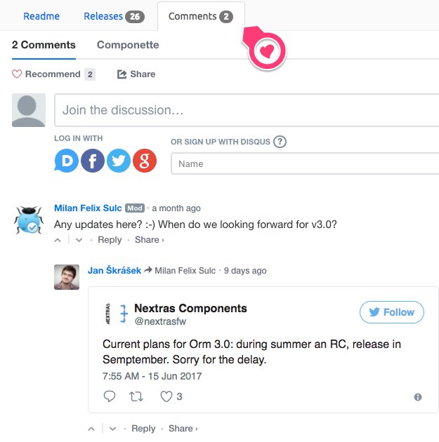 componette's tweet photo. Do you know you can leave a message for addon's author? #componette #nettefw https://t.co/oIt4SsdG11 https://t.co/wY1QkkIjlR