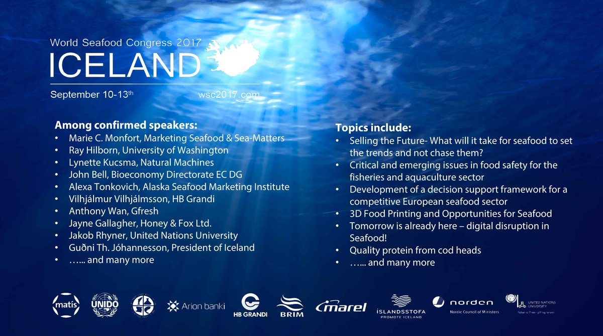 WSC_2017's tweet photo. Are you going to participate in the best World Seafood Congress so far? The program is looking.......uh well amazing! 😀 @SeaHarvesters https://t.co/pmXGkVnZ9X