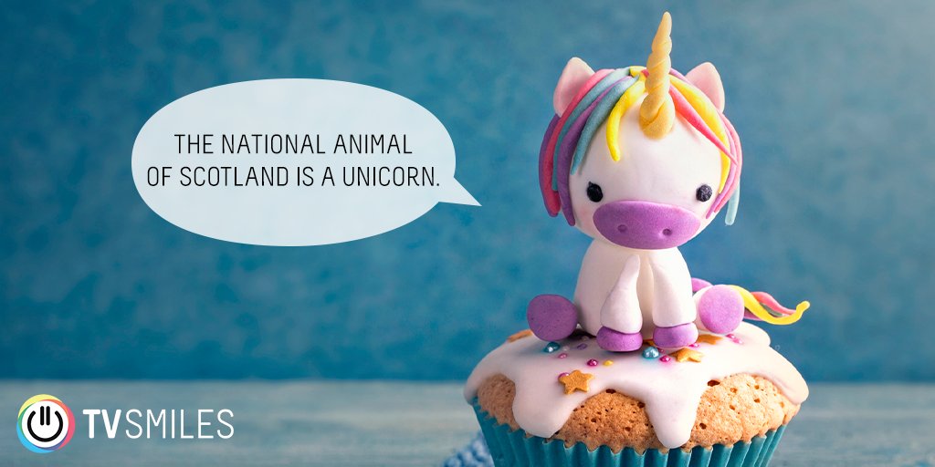 tvsmiles's tweet photo. The national animal of #Scotland is a #unicorn. #factoftheday #tvsmilesfacts https://t.co/c0mWnk1kL1