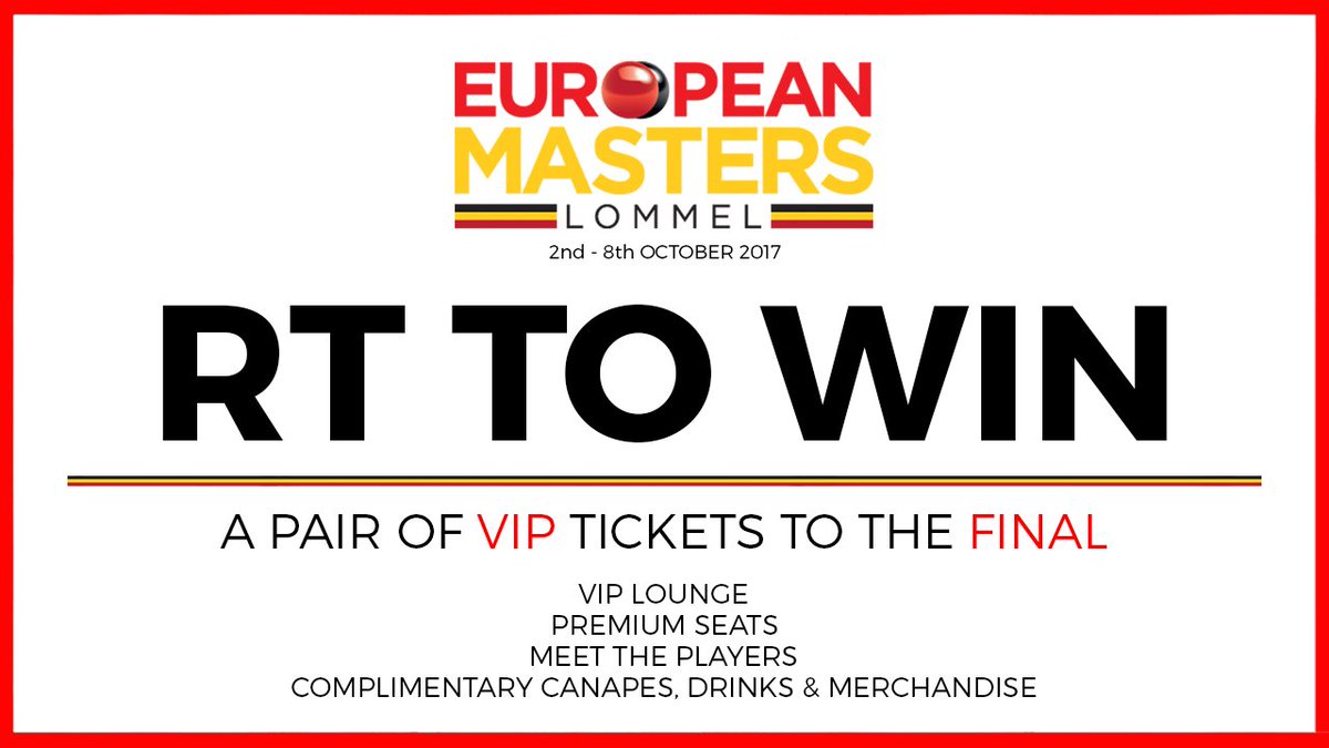 What a prize! 👌 RT for your chance to WIN a pair of #VIP 🎟️ to the final of the European Masters in #Belgium! 🇧🇪 bit.ly/2thtbRH