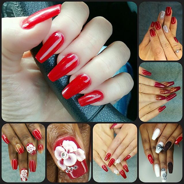 You can never go wrong with a little Red. I #lovemynails. Come to the #nailsalon that know #nails. For the #nailaddict in you.