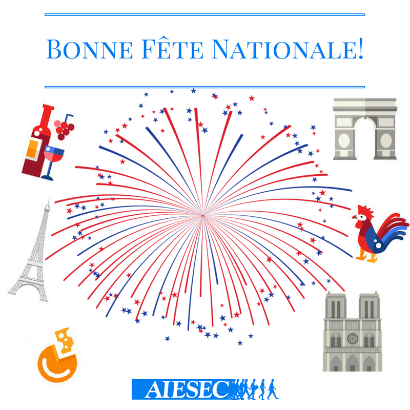 AIESECFrance's tweet photo. Bonne Fête Nationale!  #fetenationale #14juillet2017 https://t.co/OLMlrK6McP
