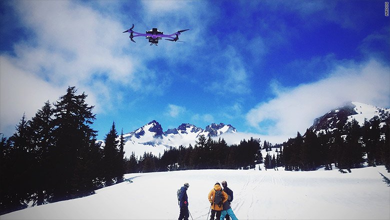 CNN's tweet photo. This drone follows you down the ski slopes or on a whitewater rafting run https://t.co/Ia9KiV87hD https://t.co/DyWkWRdnw9