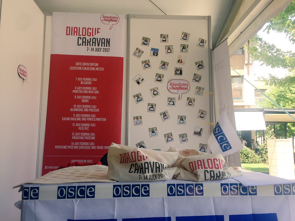 DAcademy16's tweet photo. Dialogue Caravan arrives in Pristina! Meet us in the OSCE Trade Fair and join us for our activities! 🙂 https://t.co/LzdynOayRH