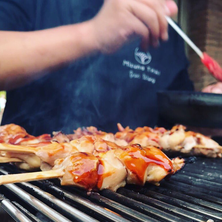Que bueno el Yakitori a la brasa! #cocinaoriental