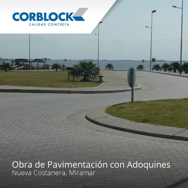 CORBLOCKSAIC's tweet photo. #ObrasEnMarcha 👉 Compartimos las imágenes de la obra realizada en la Nueva Costanera, Miramar #Adoquines #Corblock #Ingeniería #Pavimentos https://t.co/LxYKAVfZt9