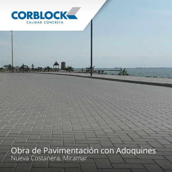 CORBLOCKSAIC's tweet photo. #ObrasEnMarcha 👉 Compartimos las imágenes de la obra realizada en la Nueva Costanera, Miramar #Adoquines #Corblock #Ingeniería #Pavimentos https://t.co/LxYKAVfZt9