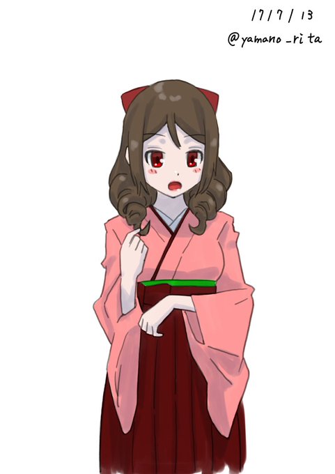 「hakama skirt red hakama」 illustration images(Oldest)