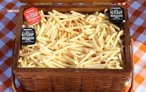 Whataburger's tweet image. Go big or go home #NationalFrenchFryDay