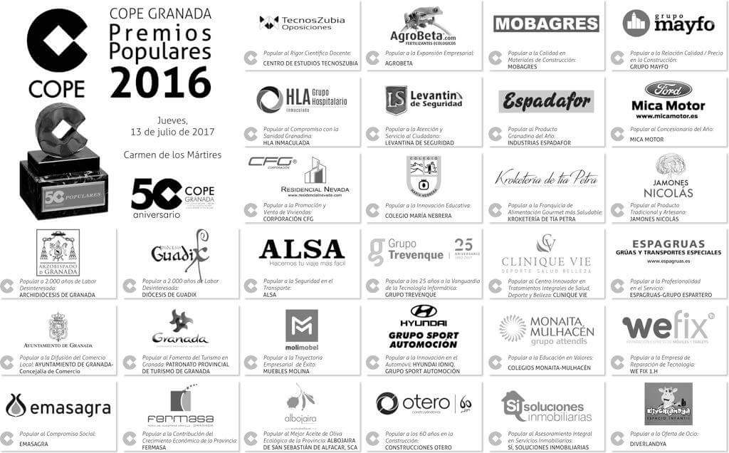 COPEGranada's tweet photo. Estamos muy orgullosos de entregaros los premios POPULARES 2016 https://t.co/veYtdSP4d2