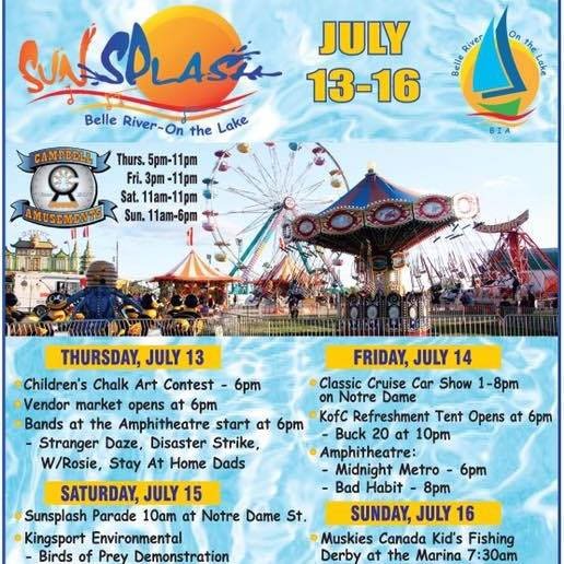 EyesOnWindsor's tweet photo. The #BelleRiver #SunsplashFestival Kicks Off Today! Enjoy A Weekend of Family Fun @TownofLakeshore #YQG #CBCeyes https://t.co/hUnFVsdJqj