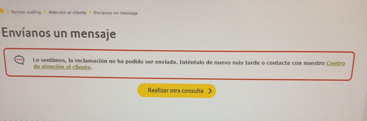 .<a href="/vueling/">Vueling Airlines</a> despues de intentar 7 veces poner una reclamacion sigue sin funcionar...Lo vais a arreglar o es imposible reclamar un retraso? Thx