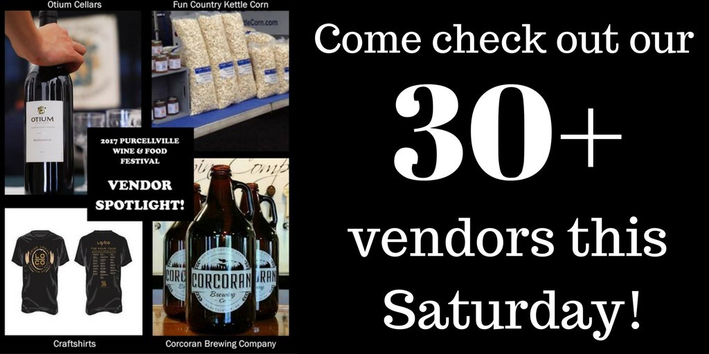 PVLWineFest's tweet photo. Here are four of our fabulous vendors: @OtiumCellars, @CorcoranBrew, Fun Country Kettle Corn and @crafTshirtsrule! #LoveLoudoun #PVLwinefest https://t.co/0NWoqbXCkr
