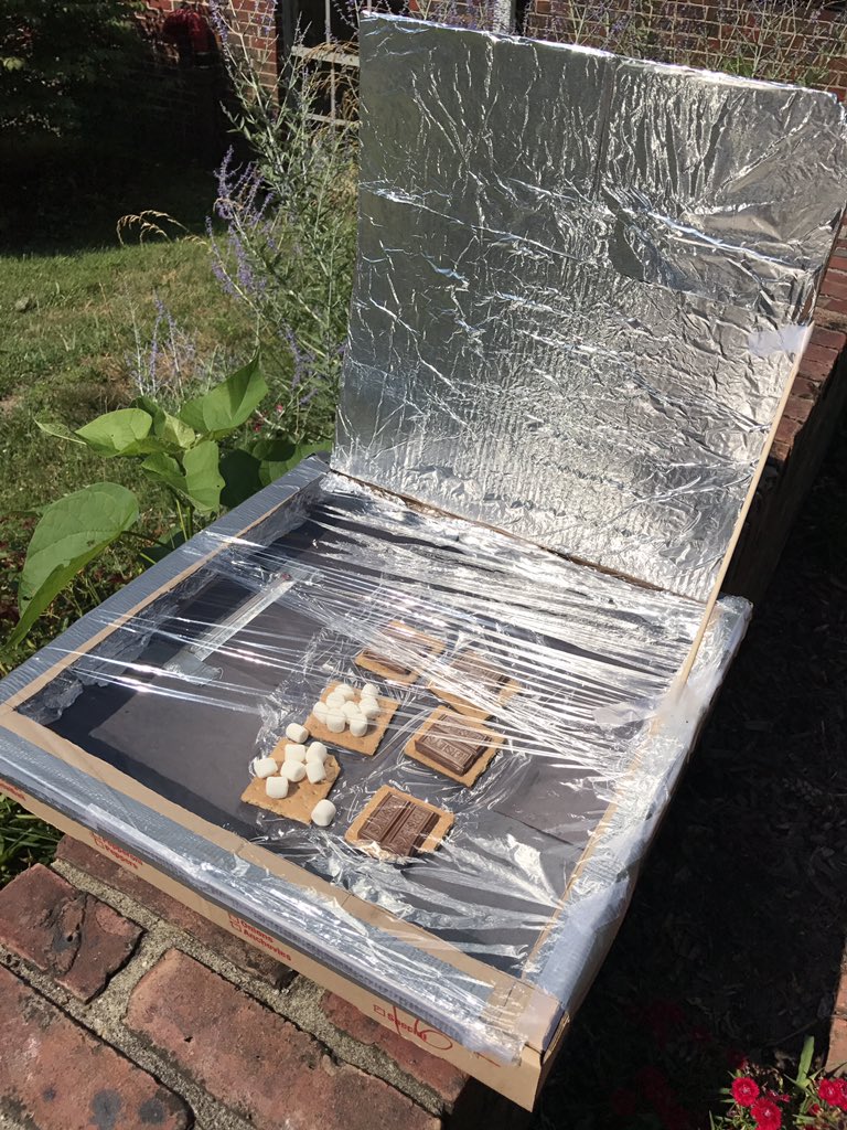 WantaghSTEAM's tweet photo. Solar oven s'mores! Science is delicious! #hcdsny #camp #stem #steam #campstem https://t.co/PCsahJDXLU