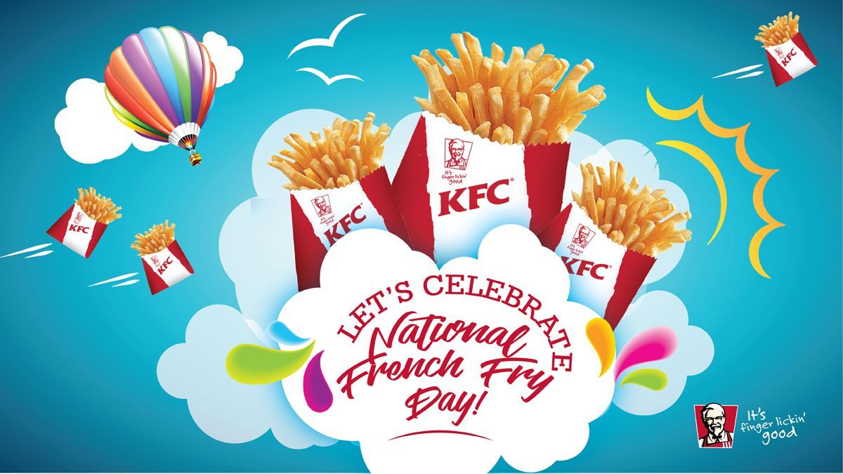 It’s Thursday but let’s celebrate like it’s FRY-DAY! Reply #ILoveKFCFries & RT for a chance to win a #KFCMealDeal! #NationalFrenchFryDay 🍟