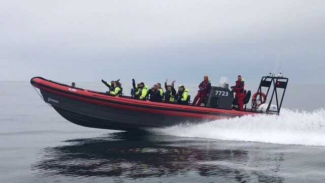HusavikAdventur's tweet photo. RIB boats - entertainment on sea! #husavik #iceland #husavikadventures #RIB https://t.co/s0Cfghk3Yz