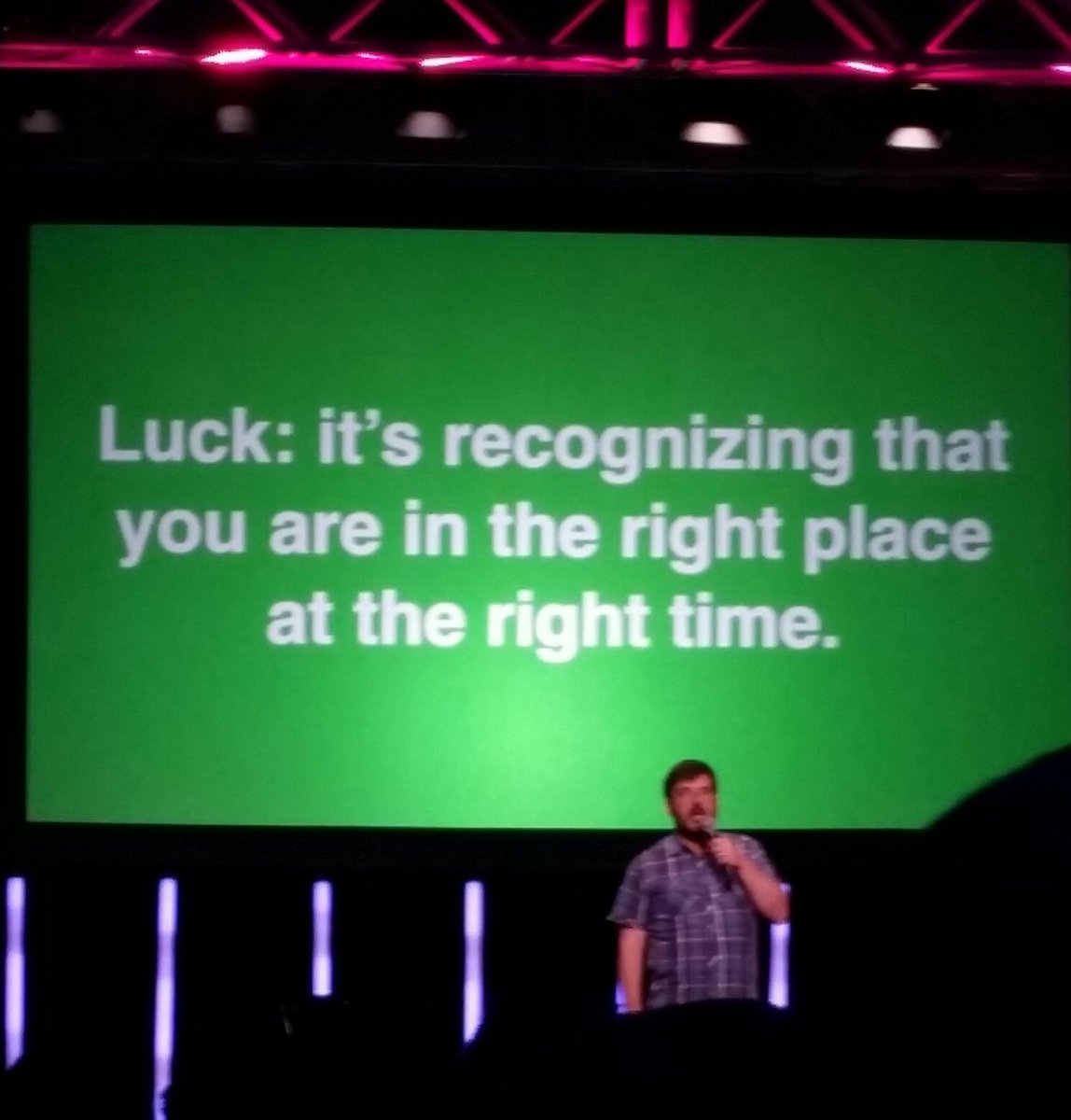 launchtoscale's tweet photo. Luck is knowing when you are at the right place at the right time. @dbrown @techstars  #startupfest https://t.co/rdxswAC0vQ