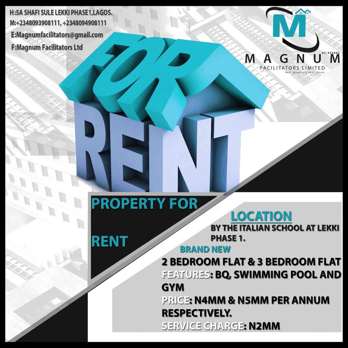 Magnumfa's tweet image. Brand New Property For Rent