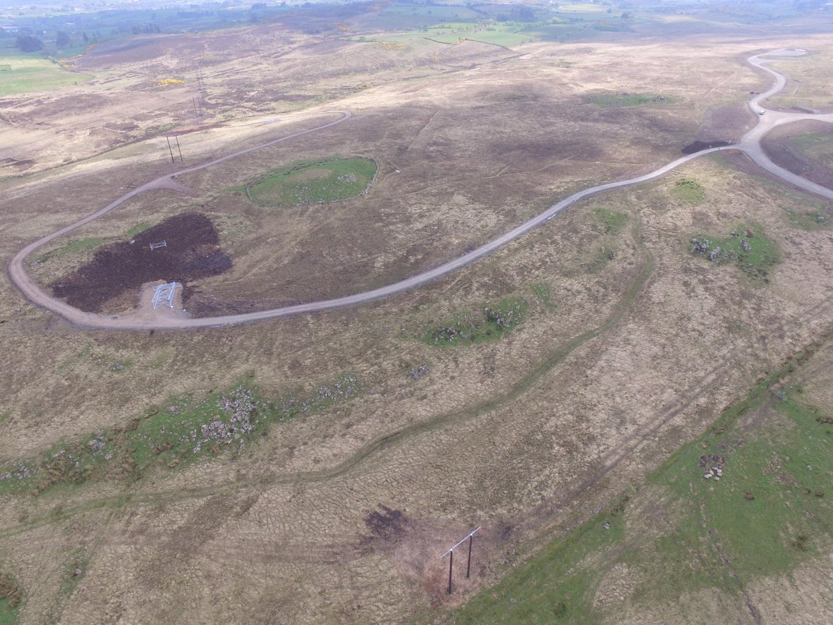 Great shot of <a href="/TLI_Group/">TLI Group</a> progress on this new build overhead line for Northern Ireland Electricity Networks <a href="/NIElectricity/">NIE Networks</a>