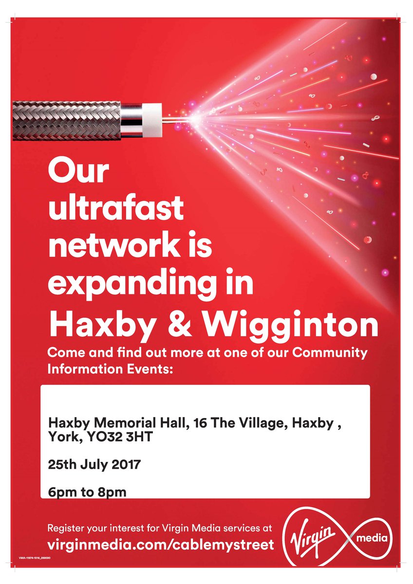 Ultrafast Broadband is coming to Haxby &amp; Wigginton. Come and hear about the plans on July 25th !