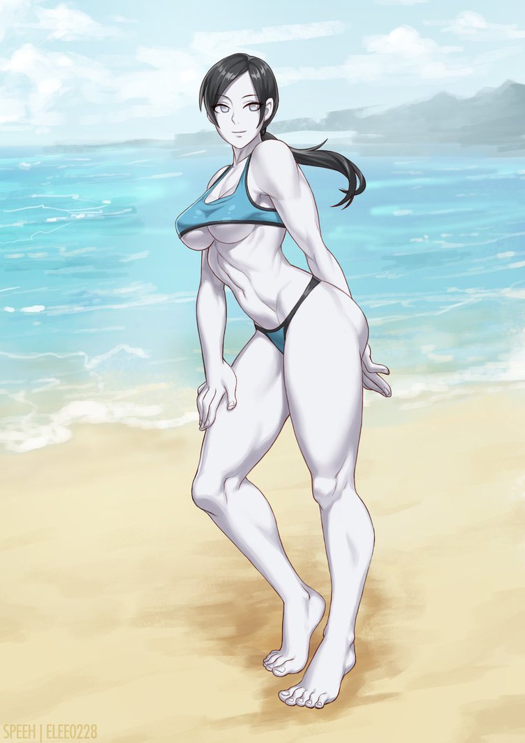 WiiFitBooty's tweet photo. "Why don't we do some training on the beach~?" https://t.co/su5FmwgU2W