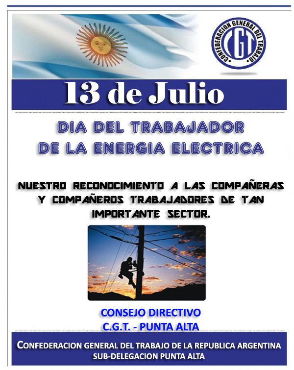 CGTPuntaAlta's tweet photo. Feliz Dìa compañeros! @mazzaferrogus @GonzaGMartinez @elrosalenio @eri_benitez @Robertorercoli @WalterGod @lanuevaweb @radiomega975 https://t.co/2mAkNA3NAS