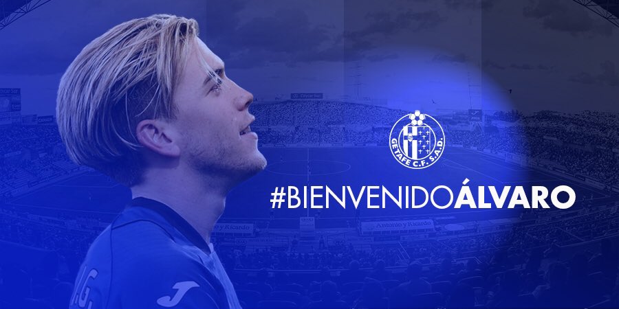 getafarra's tweet photo. El @GetafeCF hace oficial el fichaje de @alvaro1jimenez , el @realmadrid se guarda una opción de compra. #BienvenidoAlvaro #aupaGeta https://t.co/epF9AEOkmj