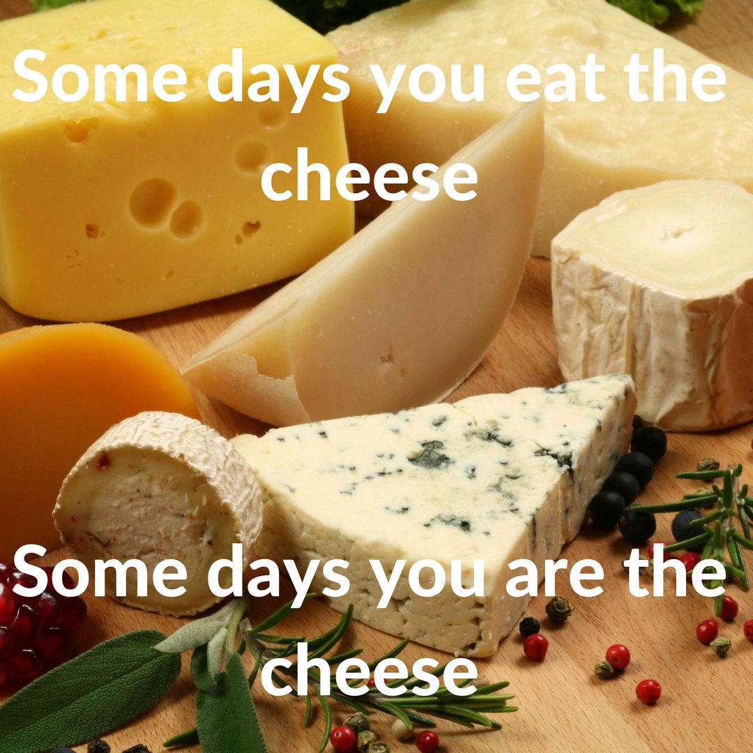 ClevertypeAU's tweet image. Some days you eat the #cheese. Some days you are the cheese #deepity #cheesesayings #iamthecheese