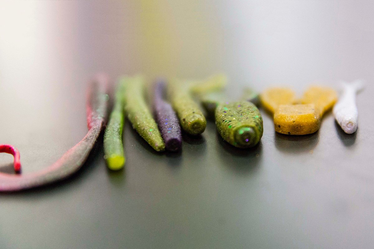 BerkleyFishing's tweet photo. With 8 shapes &amp; 10 colors each, new PowerBait® MaxScent catches 45% more fish. Available in September. #ICAST2017 #berkleyfishing https://t.co/Ju2b2fYRG9