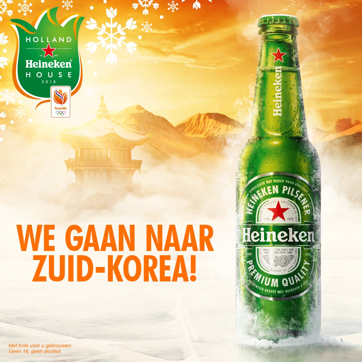 Heineken_House's tweet photo. Heerlijk nieuws; we zijn weer van de partij! In 2018 staat het Holland Heineken House in Zuid-Korea. #HHH2018 https://t.co/KM42inl7h7