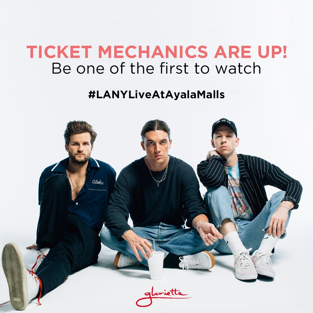 iloveglorietta's tweet photo. Who wants @thisisLANY's location on 8/4 to be theirs too? #ILoveGlorietta 🌹

#LANYLiveAtAyalaMalls ticket mechanics: https://t.co/4ndFTONMKv https://t.co/MuYkzjgLMb