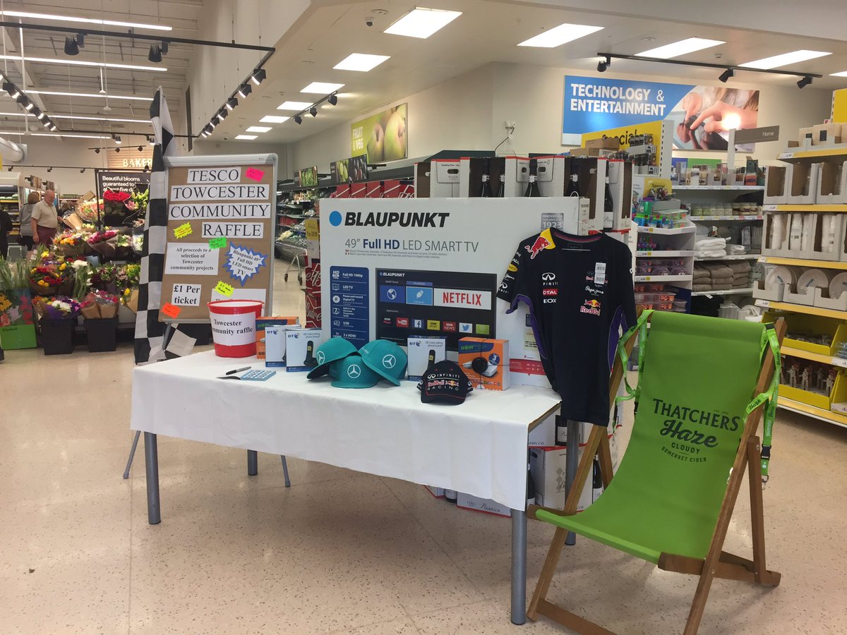 £1 raffle tickets for our amazing prizes, all proceeds to Towcester community projects