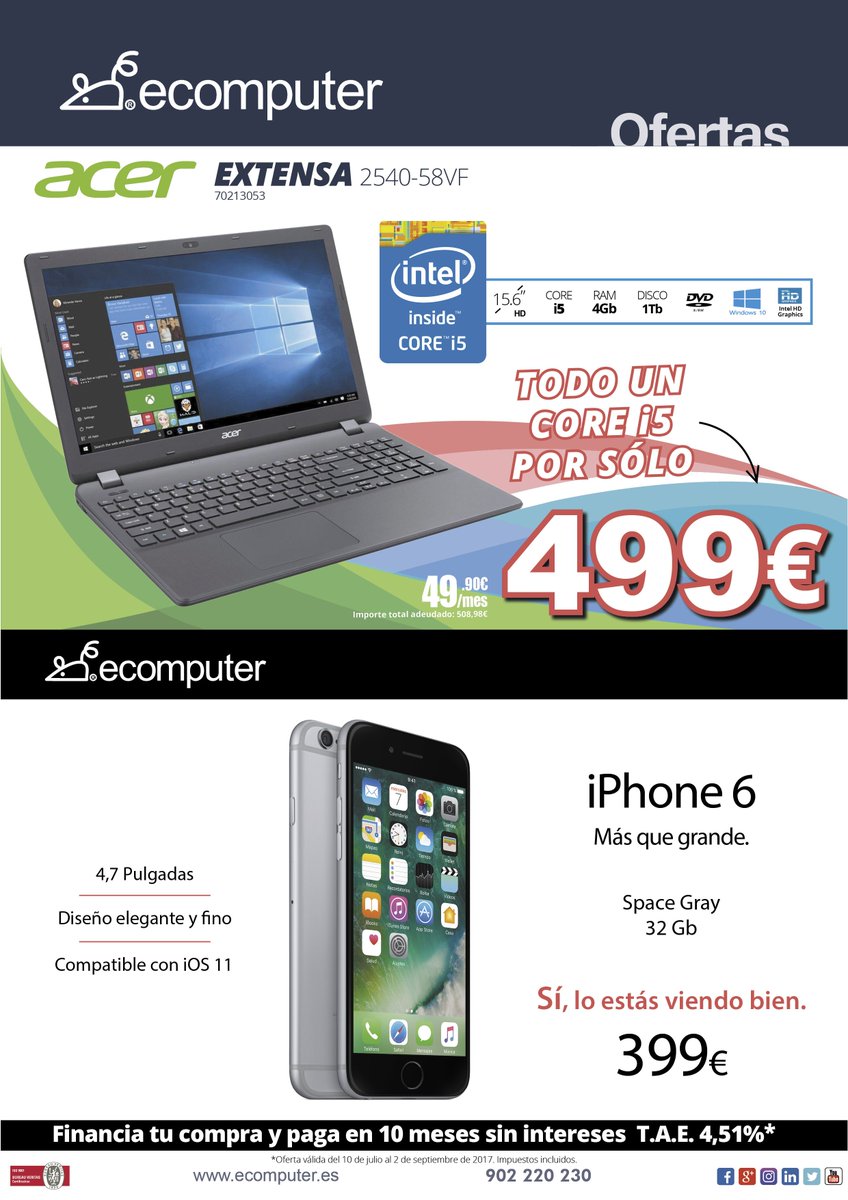 Ecomputer_'s tweet photo. El nuevo Folleto #OfertasEcomputer es el complemento perfecto para que tu #verano sea único e irrepetible🌞📱💻 +info: https://t.co/NHIvn3Bkxd https://t.co/GOeyc6JjbS