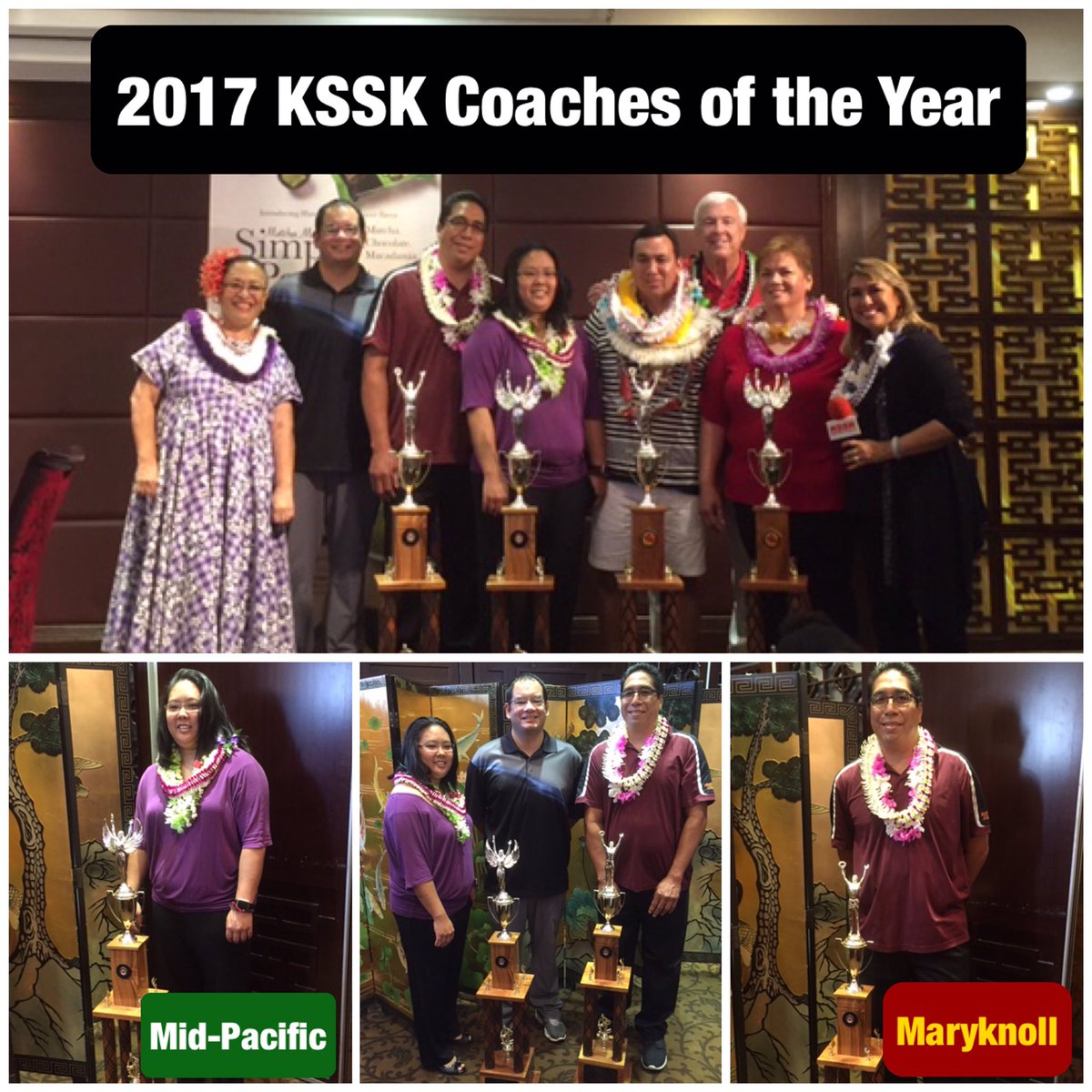 Congratulations to the 2017 KSSK ILH &amp; OIA Coaches of the Year (Mid-Pacific, Maryknoll, McKinley &amp; Waipahu) Mahalo to KSSK Radio &amp; Spectrum
